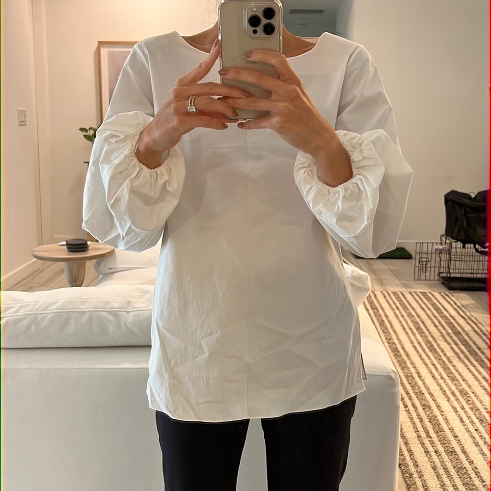 THEORY TUNIC IN WHITE SIZE PETITE